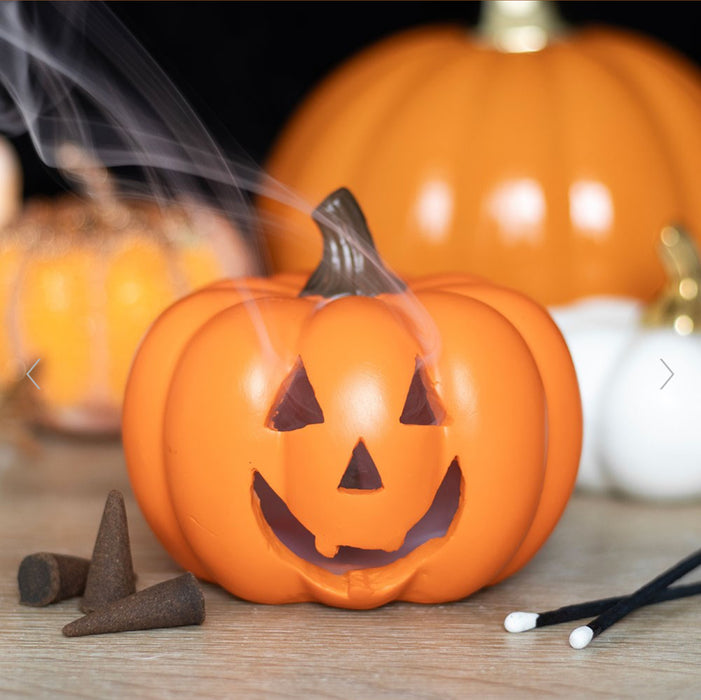 Halloween Orange Pumpkin Incense Cone Holder
