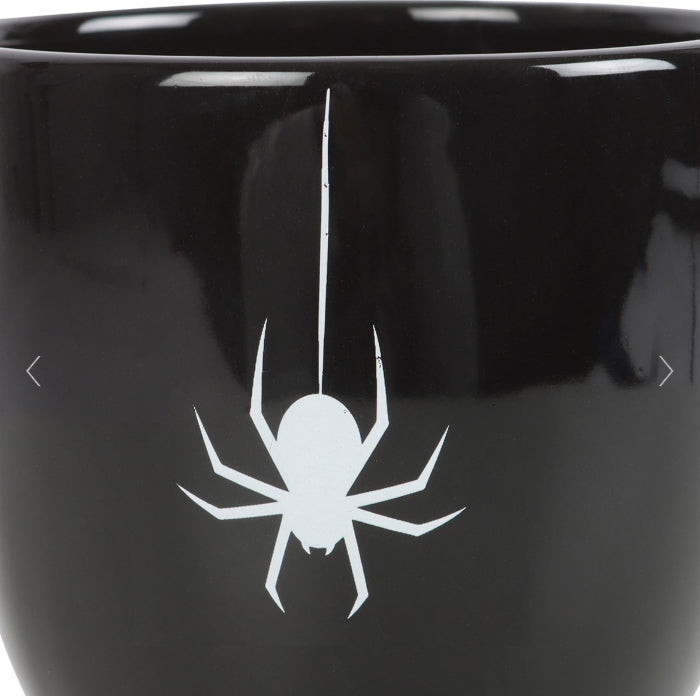 Black Spider Teacup Mug - Halloween