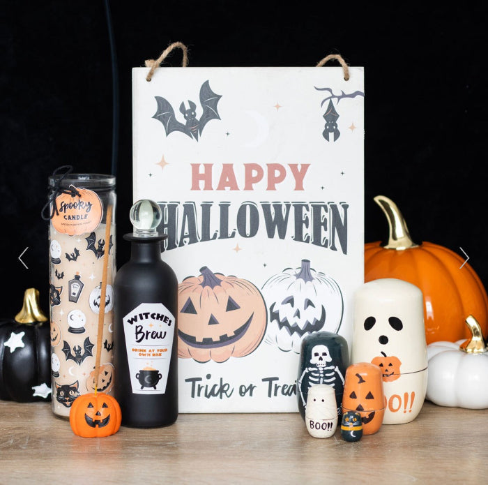 Witches Brew Glass Potion Bottle - Halloween 