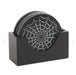 Gothic Homeware Black Spiderweb Coaster Set