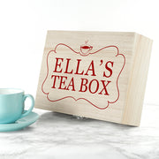 Personalised Wooden Pukka Tea Box With Name - Red