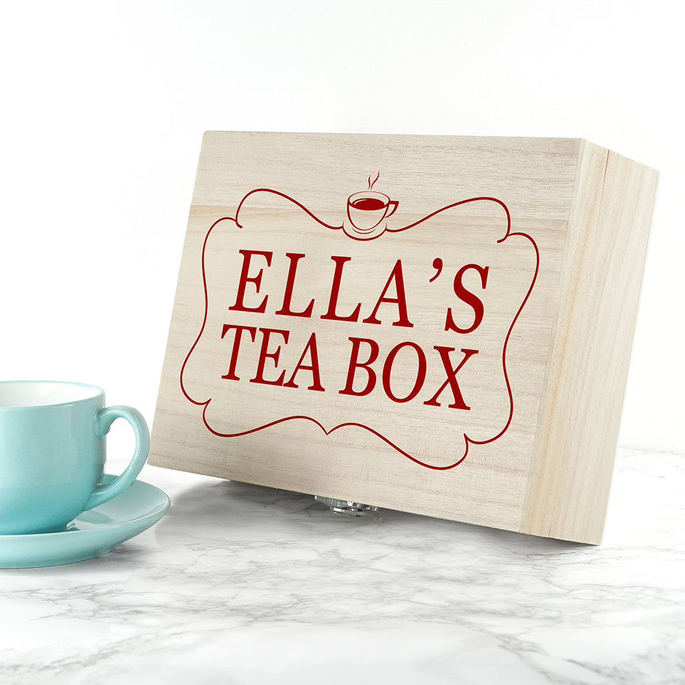 Personalised Wooden Tea Boxes