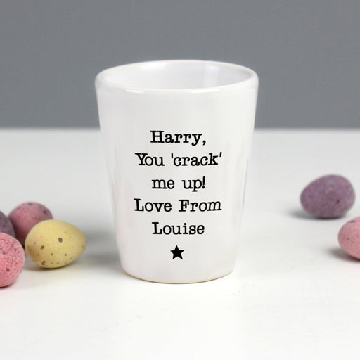 Personalised Star Free Text Egg Cup