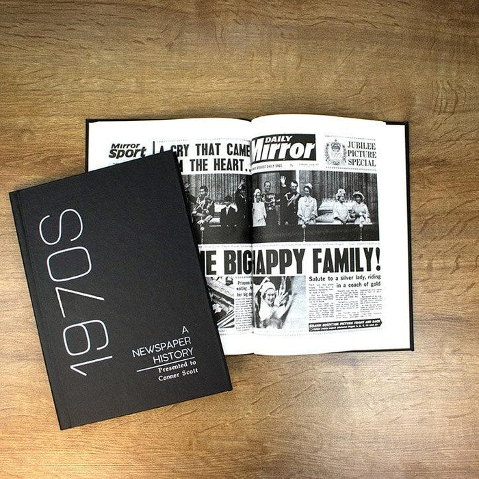 Personalised Hardback Decade Newspaper Book