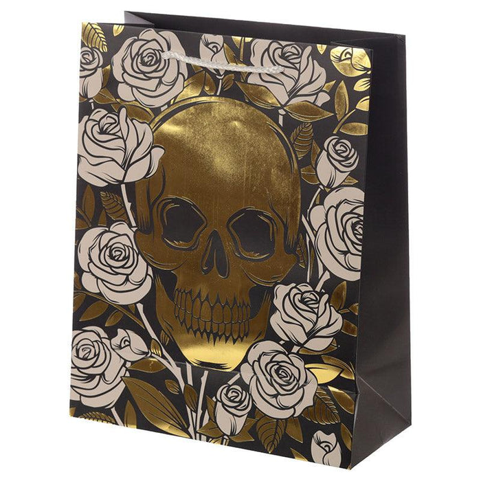 Skulls & Roses Metallic Large Gift Bag