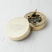 Personalised Adventurer's Brass Sundial and Compass