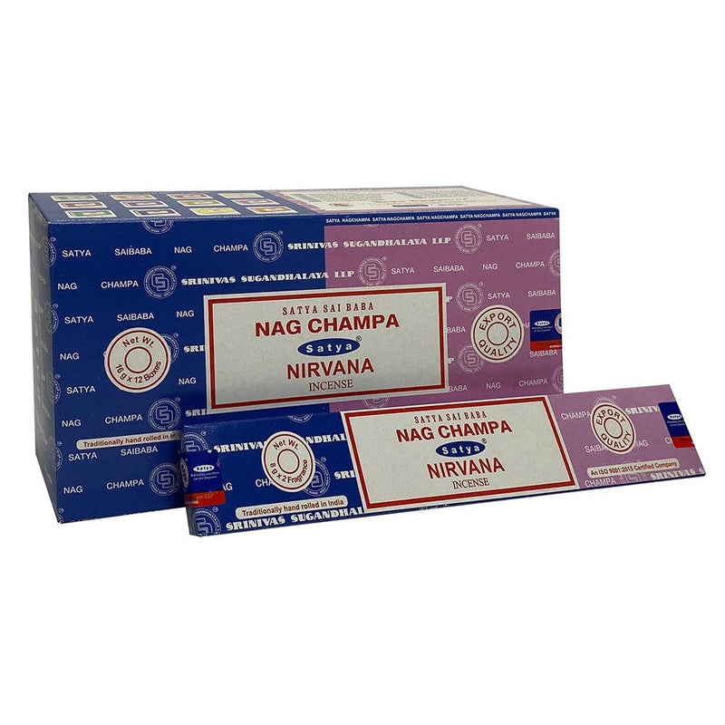 12 Pack of Combo Satya Incense - Nag Champa Nirvana