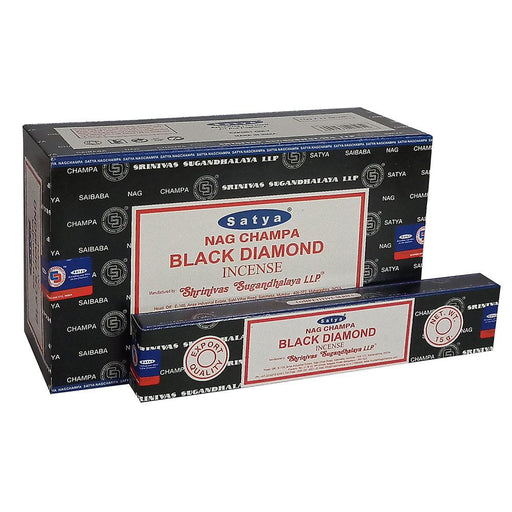 12 Packs of Black Diamond Incense Sticks by Satya