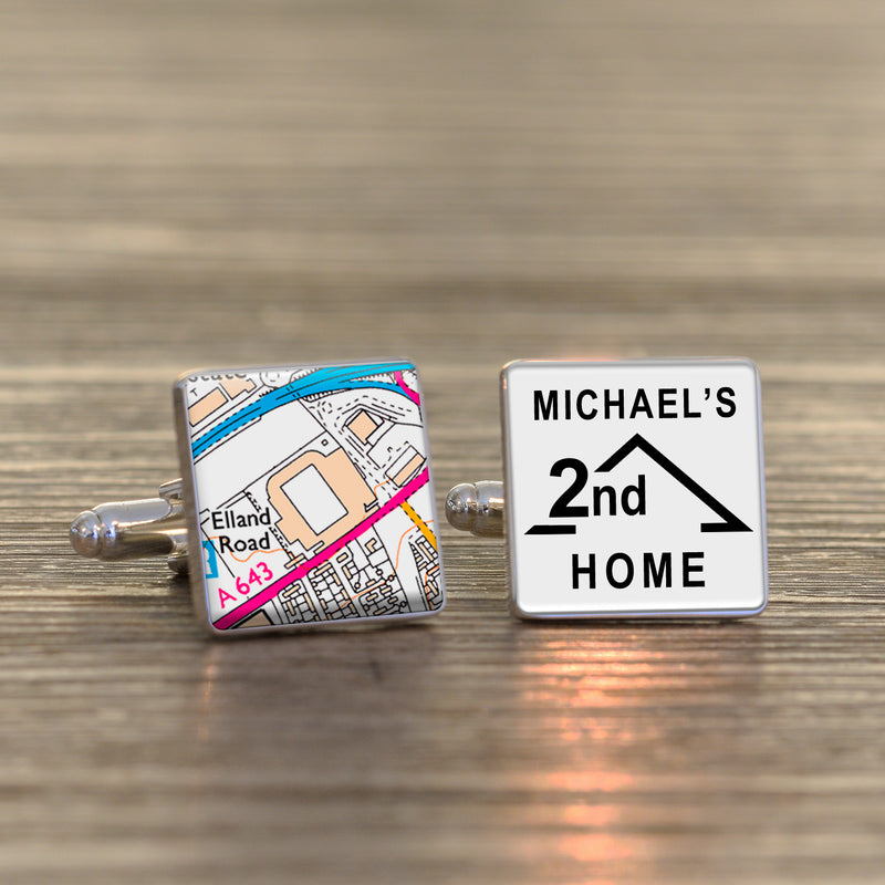 Football Club Stadium Map 2nd HOME Cufflinks