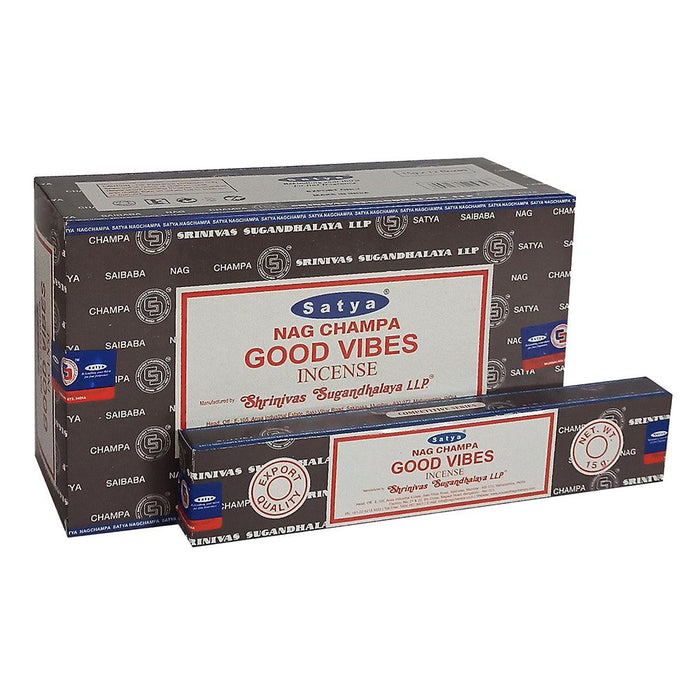 12 Packs of Good Vibes Incense Sticks by Satya