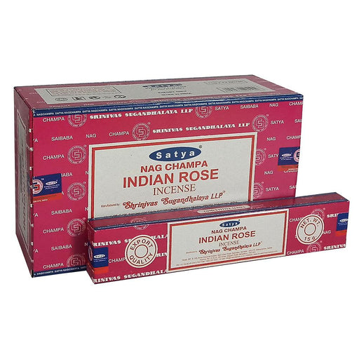 12 Packs of Indian Rose Incense Sticks by Satya