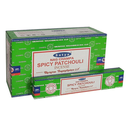 12 Packs of Spicy Patchouli Incense Sticks by Satya