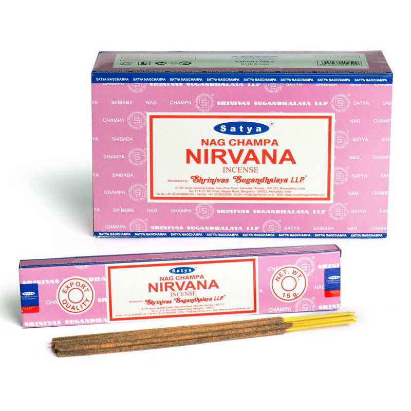 12 Packs of Nirvana Incense Sticks by Satya