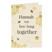 Personalised We Bee-Long Together Card - Myhappymoments.co.uk