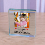 Personalised Love you Photo Glass Block