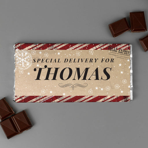 Personalised Special Delivery Milk Chocolate Bar - Free UK Delivery