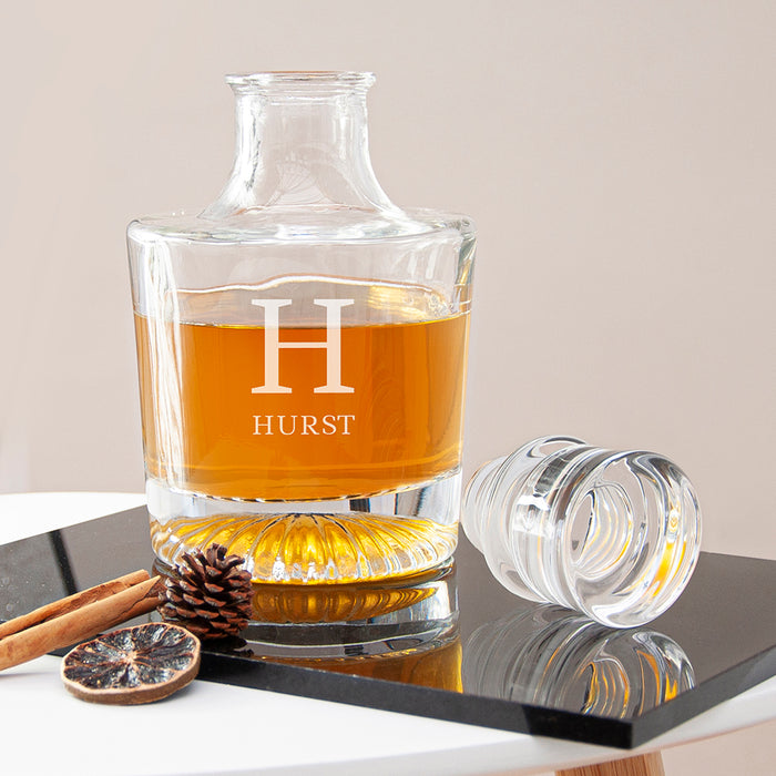 Personalised Elegance Monogram Round Decanter