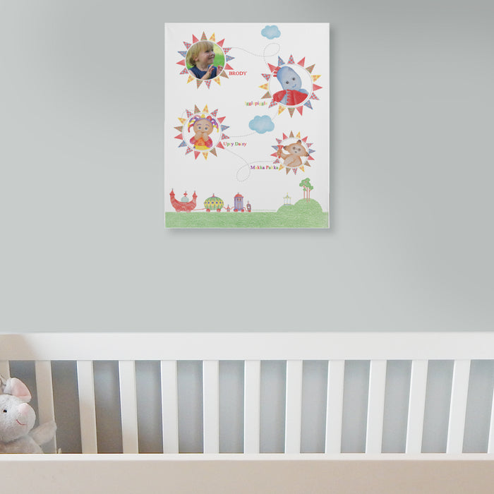 Personalised In The Night Garden Colouring Book Photo Canvas - Myhappymoments.co.uk