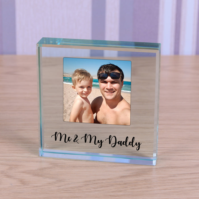 Photo Glass Token - Me & My Daddy