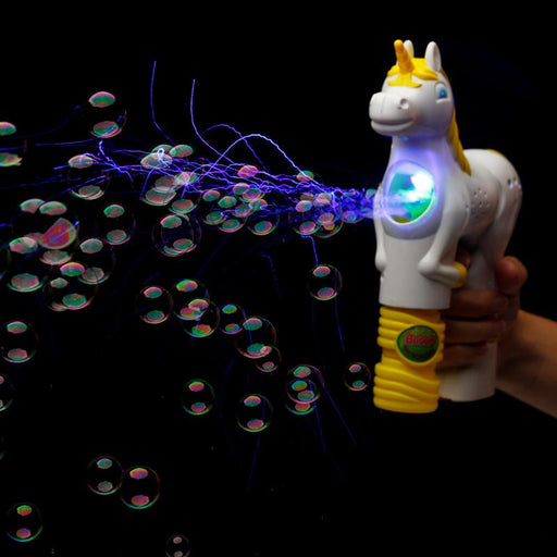 Flashing Unicorn Bubble Gun with Sound