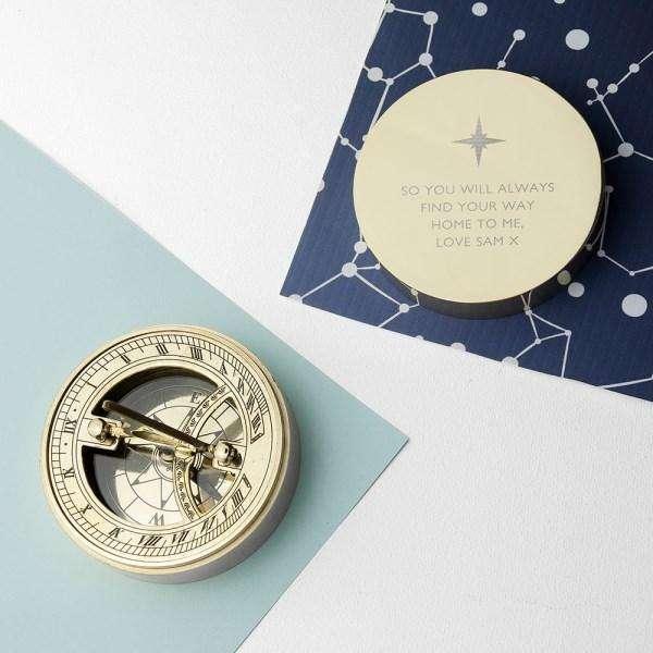 Engraved Iconic Adventurer's Sundial Compass - Myhappymoments.co.uk