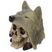 Skull with Wolf Head Decoration