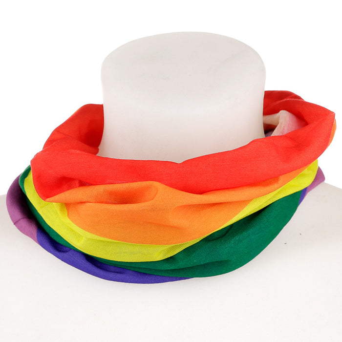 Rainbow Neck Scarf Bandana Face Covering