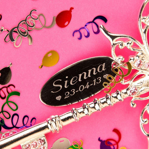 Personalised 21st Birthday Butterfly Key - Pink