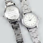 Personalised Swirls & Hearts Diamante Ladies Watch From Pukkagifts.uk