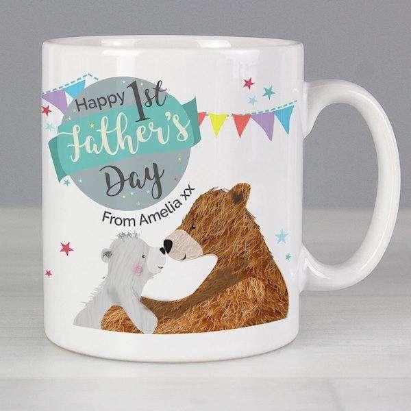 Personalised 1st Father's Day Daddy Bear Mug - Myhappymoments.co.uk