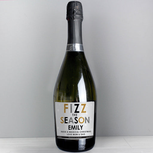 Personalised Fizz The Season Bottle of Prosecco