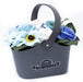 Soap Flower Bouquet Petite Basket - Soothing Blues