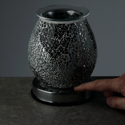 Crackle Mosaic Touch Operated Electric Wax Melt Burner Aroma Warmer Lamp