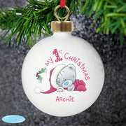 Personalised Me To You Bear My 1st Christmas Bauble