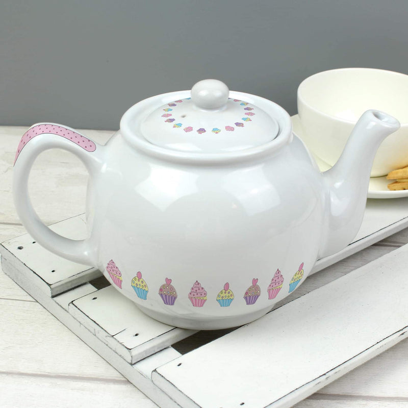 Personalised Cupcake Teapot - Myhappymoments.co.uk