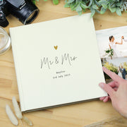 Personalised Gold Heart Square Wedding Photo Album
