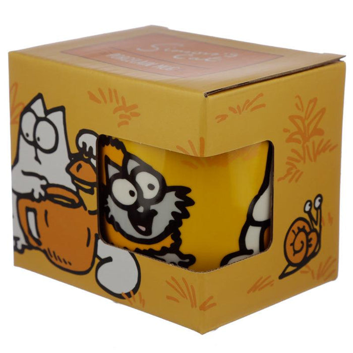 Orange Simon's Cat Porcelain Mug