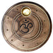 Mango Wood Round Om Ashcatcher Incense Sticks & Cones Burner