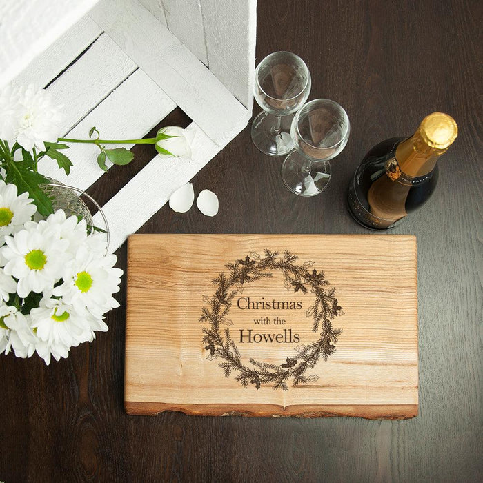 Personalised Welsh Ash Christmas Serving Board