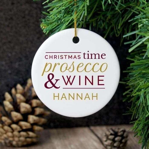 Personalised Christmas Time Prosecco & Wine Decoration - Myhappymoments.co.uk