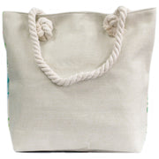 Tropical Greens Rope Handle Beach Tote Bag - Myhappymoments.co.uk
