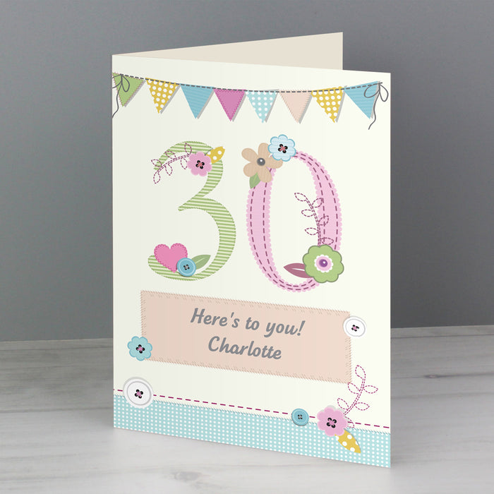 Personalised Age Birthday Craft Card