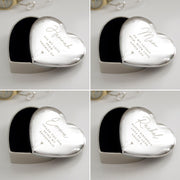 Personalised Name and Message Heart Trinket Box