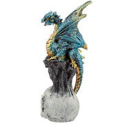 Skull Dragon Dark Legends Dragon Figurine - Blue