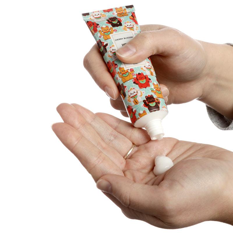 Lucky Cat Moisturising Hand Cream 50ml - Pomegranate & Cherry Blossom