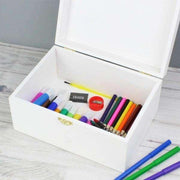 Personalised Unicorn White Wooden Keepsake Box - Myhappymoments.co.uk