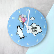 Personalised Penguin Wall Clock