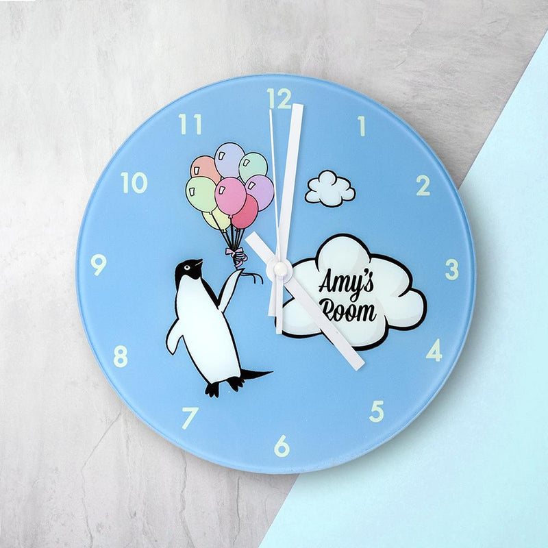 Personalised Penguin Wall Clock