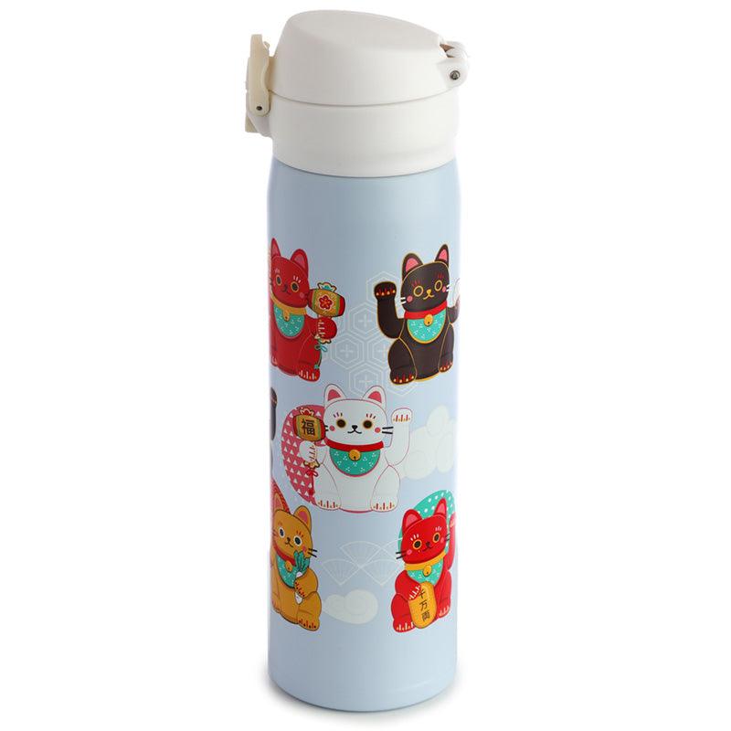 Maneki Neko Lucky Cat Reusable Thermal Insulated Drinks Bottle