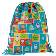 Retro Space Drawstring Bag